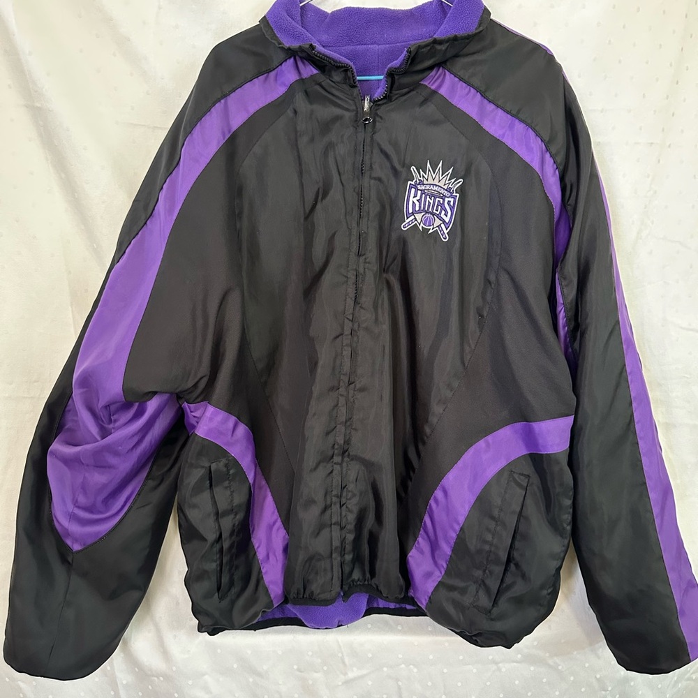 Black and Purple Kings Reversible Jacket Size M Carl Banks G-111 Rare Vintage